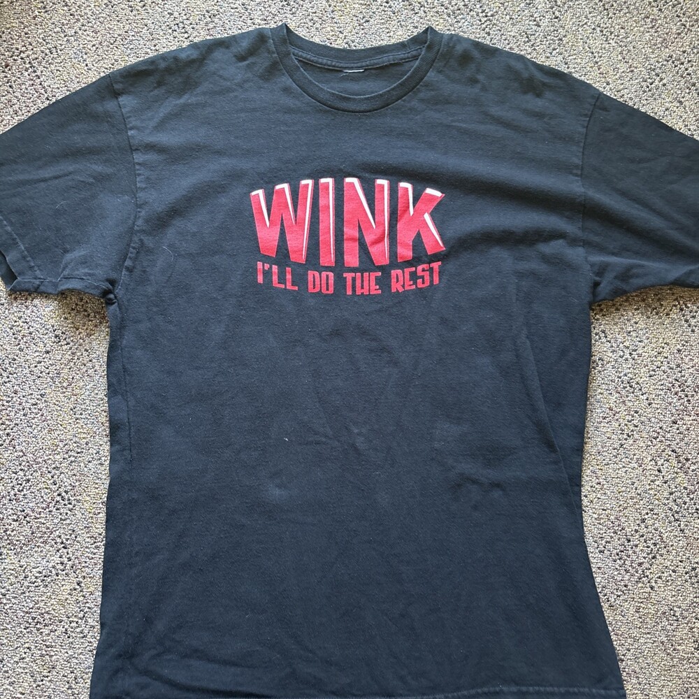 Vintage Ace Of Hearts “Wink I’ll Do The Rest Shirt” Size Large